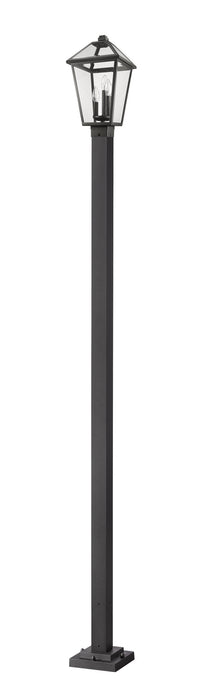 Z-Lite 579PHBS-536P-BK Three Light Outdoor Post Mounted Fixture, Black