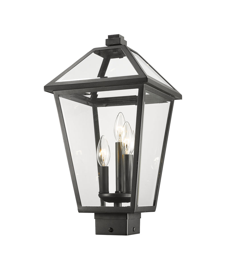 Z-Lite 579PHBS-BK Three Light Outdoor Post Mount Fixture, Black