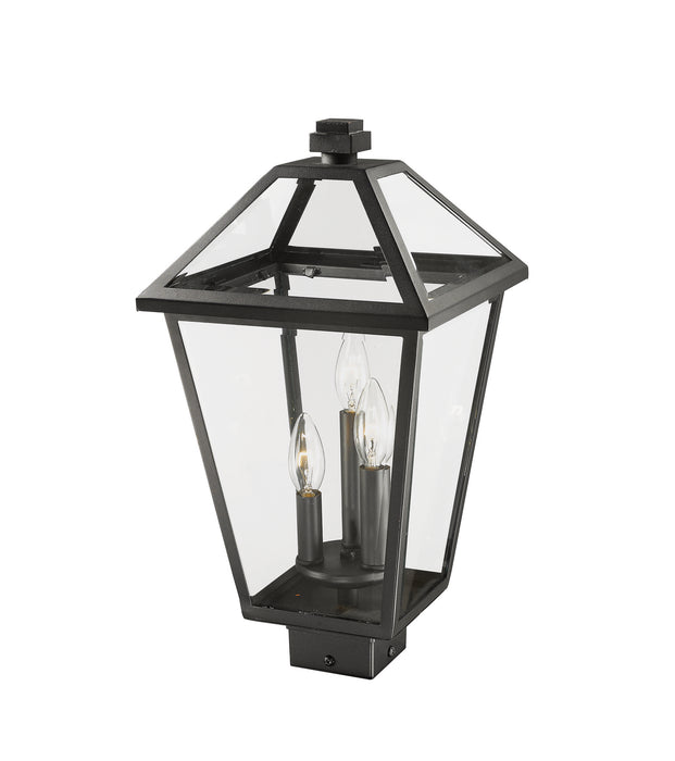 Z-Lite 579PHBS-BK Three Light Outdoor Post Mount Fixture, Black