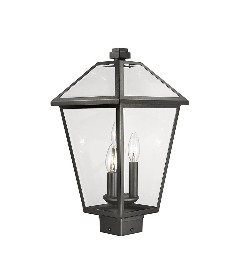 Z-Lite 579PHBS-BK Three Light Outdoor Post Mount Fixture, Black