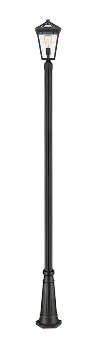 Z-Lite 579PHMR-519P-BK One Light Outdoor Post Mounted Fixture, Black