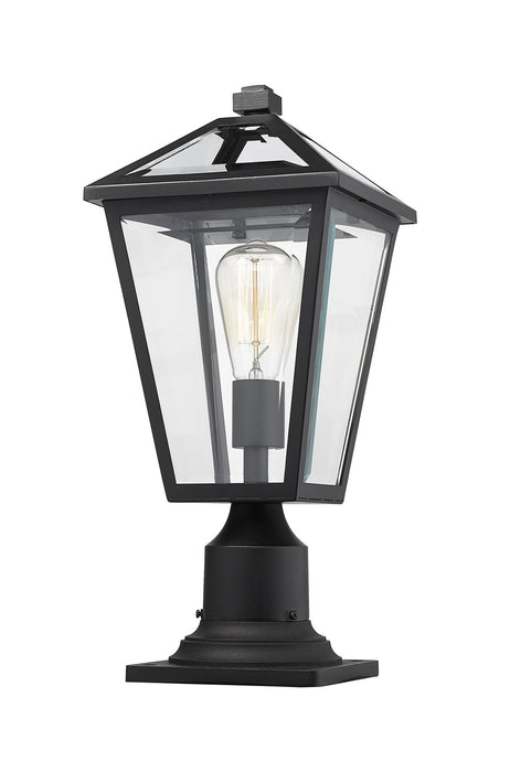 Z-Lite 579PHMR-533PM-BK One Light Outdoor Pier Mounted Fixture, Black