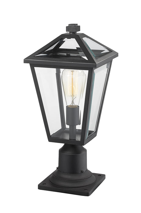 Z-Lite 579PHMR-533PM-BK One Light Outdoor Pier Mounted Fixture, Black