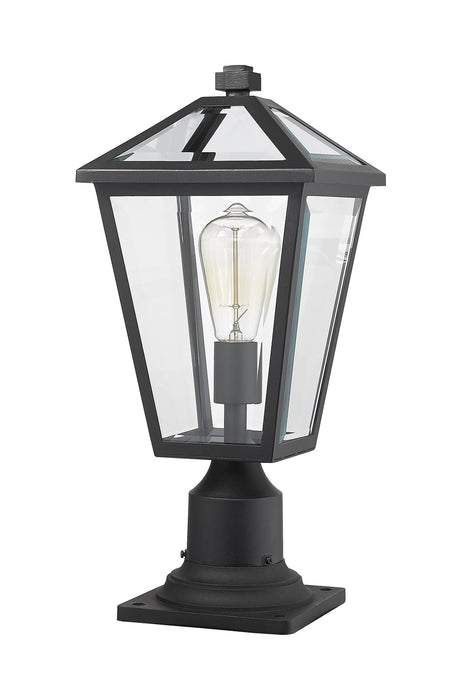 Z-Lite 579PHMR-533PM-BK One Light Outdoor Pier Mounted Fixture, Black