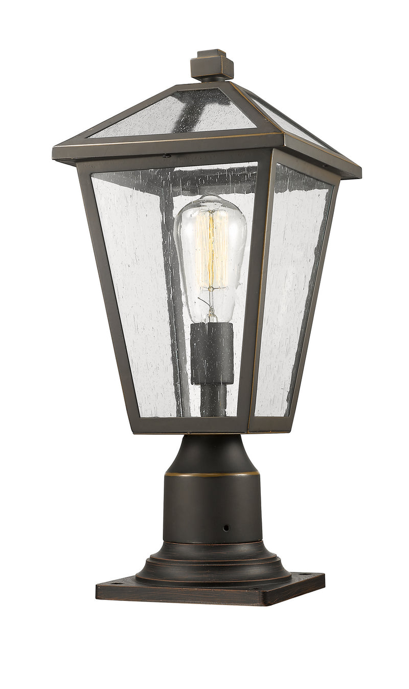 Z-Lite 579PHMR-533PM-ORB One Light Outdoor Pier Mounted Fixture, Oil Rubbed Bronze