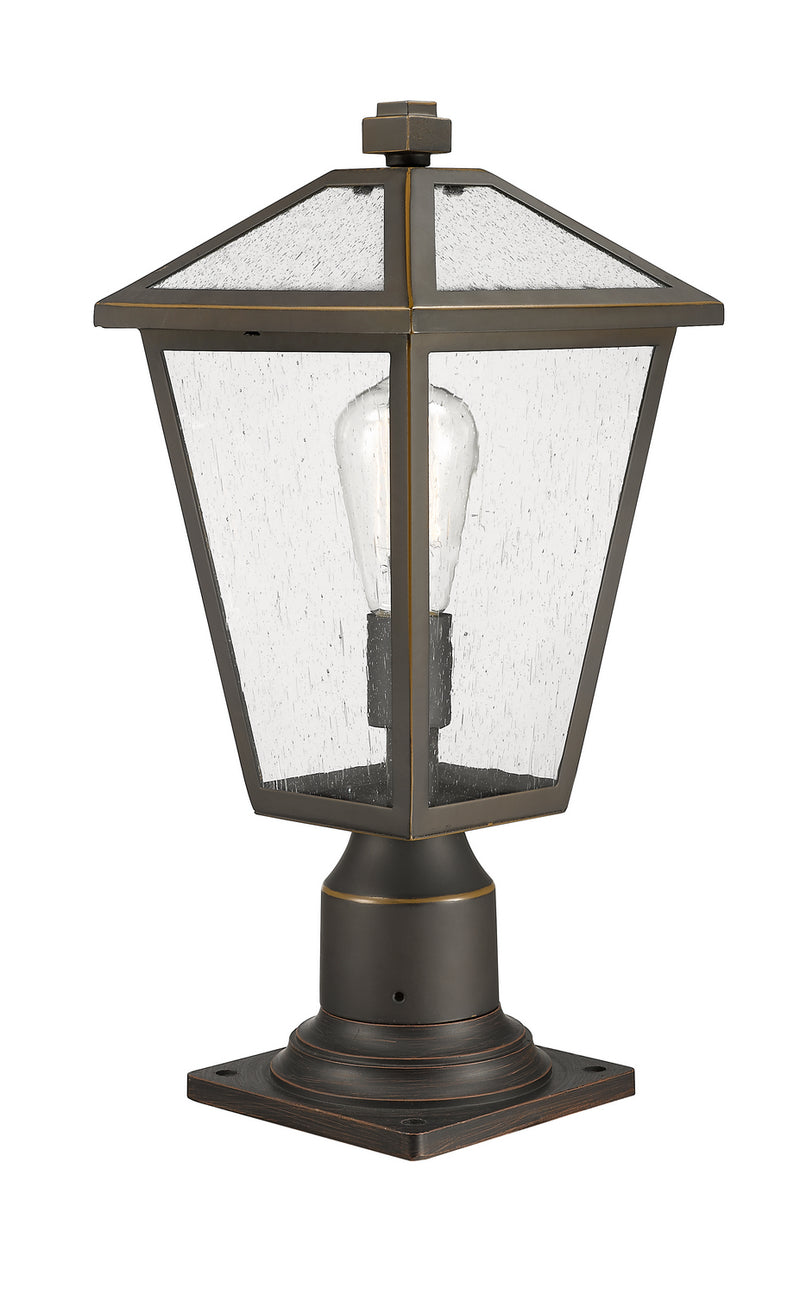 Z-Lite 579PHMR-533PM-ORB One Light Outdoor Pier Mounted Fixture, Oil Rubbed Bronze