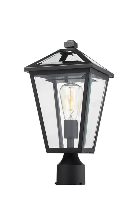 Z-Lite 579PHMR-BK One Light Outdoor Post Mount Fixture, Black