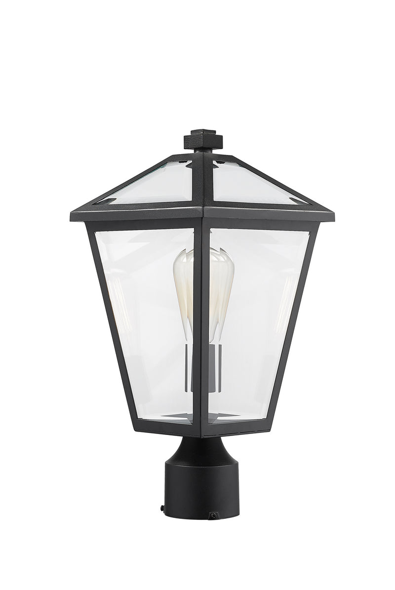 Z-Lite 579PHMR-BK One Light Outdoor Post Mount Fixture, Black