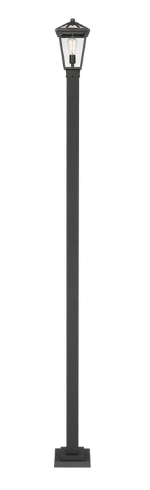 Z-Lite 579PHMS-536P-BK One Light Outdoor Post Mounted Fixture, Black