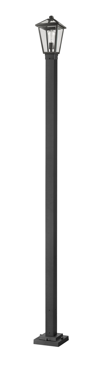Z-Lite 579PHMS-536P-BK One Light Outdoor Post Mounted Fixture, Black