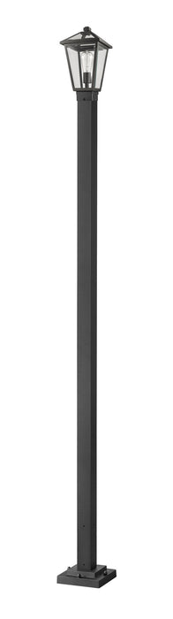 Z-Lite 579PHMS-536P-BK One Light Outdoor Post Mounted Fixture, Black