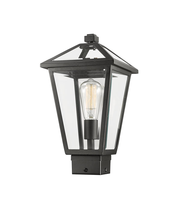 Z-Lite 579PHMS-BK One Light Outdoor Post Mount Fixture, Black