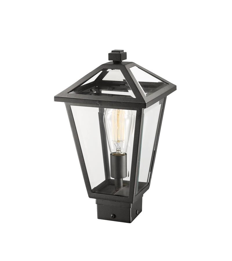 Z-Lite 579PHMS-BK One Light Outdoor Post Mount Fixture, Black
