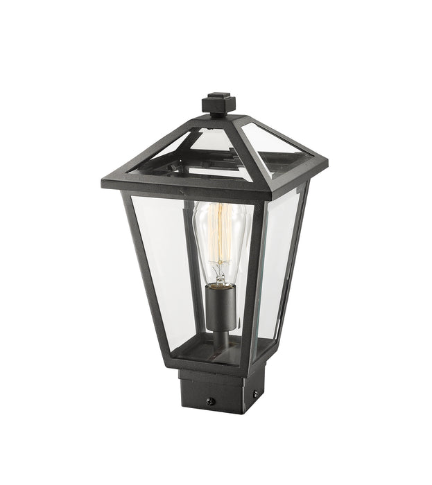 Z-Lite 579PHMS-BK One Light Outdoor Post Mount Fixture, Black