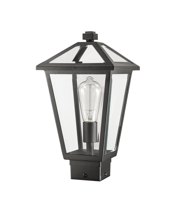 Z-Lite 579PHMS-BK One Light Outdoor Post Mount Fixture, Black