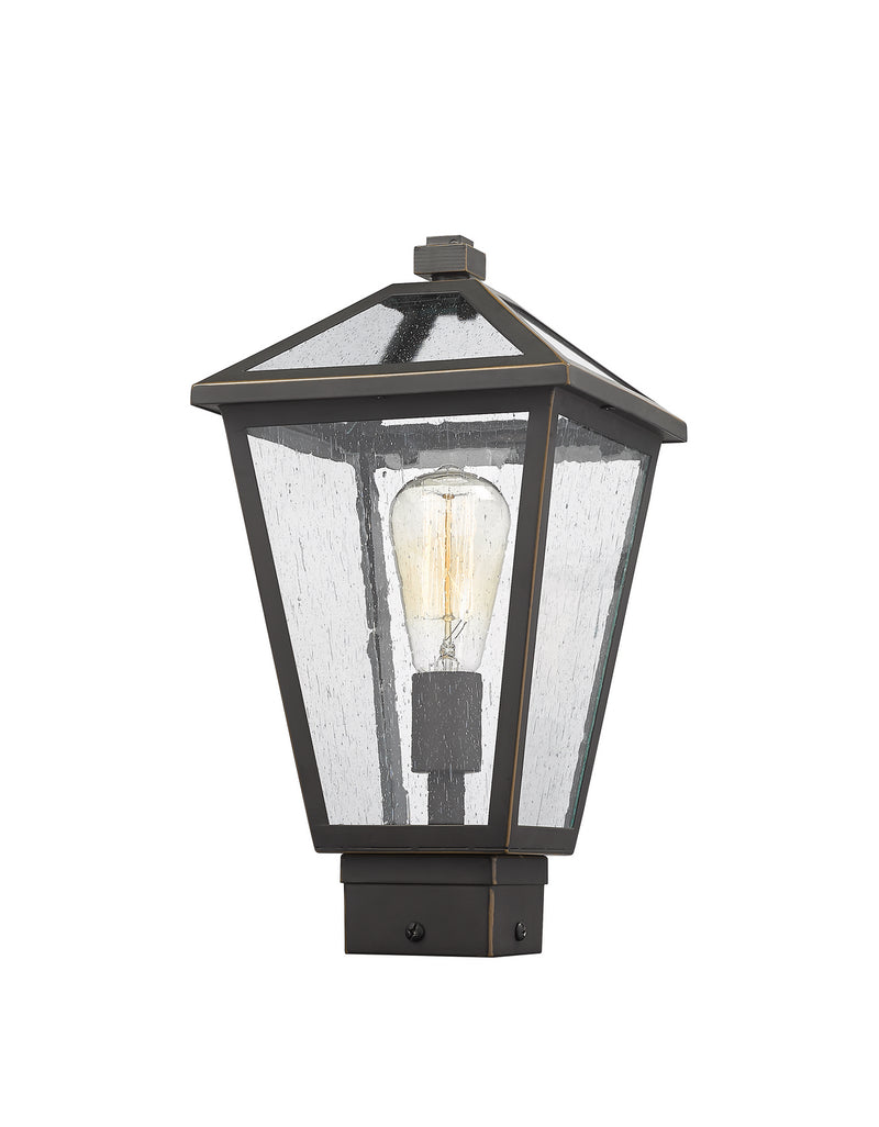 Z-Lite 579PHMS-ORB One Light Outdoor Post Mount Fixture, Oil Rubbed Bronze