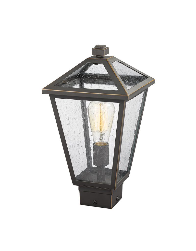 Z-Lite 579PHMS-ORB One Light Outdoor Post Mount Fixture, Oil Rubbed Bronze