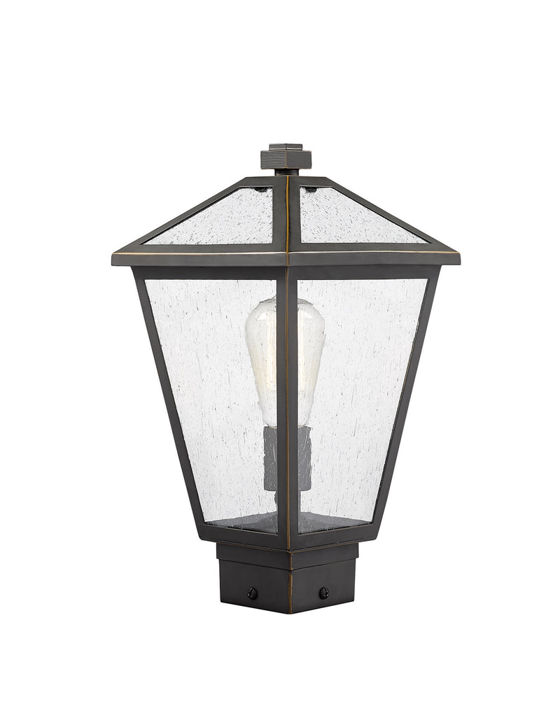 Z-Lite 579PHMS-ORB One Light Outdoor Post Mount Fixture, Oil Rubbed Bronze