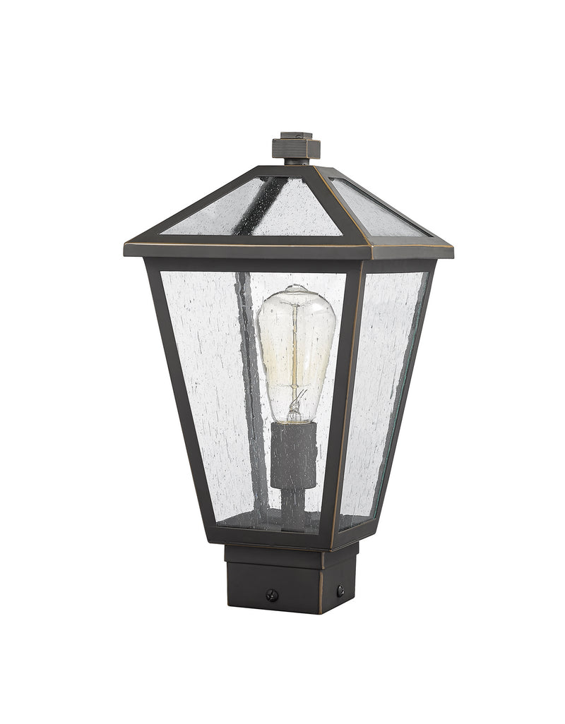 Z-Lite 579PHMS-ORB One Light Outdoor Post Mount Fixture, Oil Rubbed Bronze