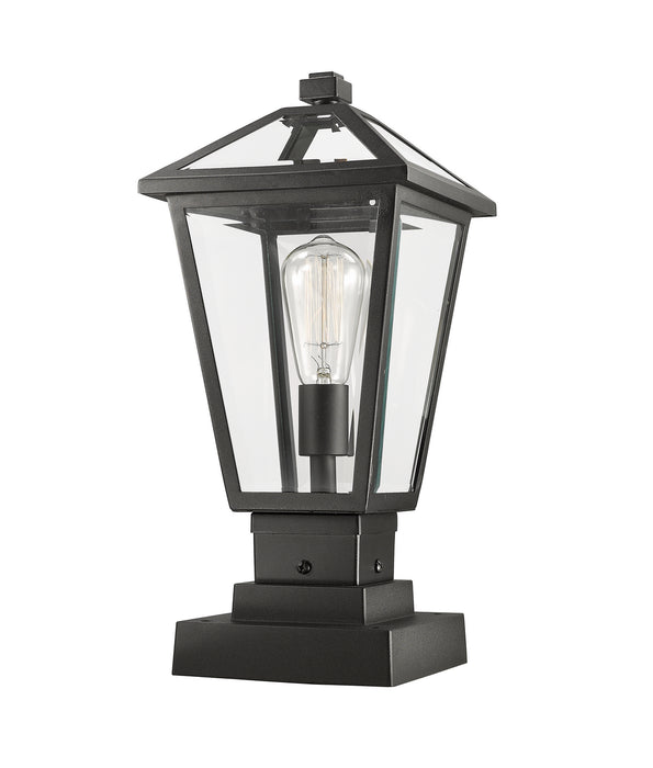Z-Lite 579PHMS-SQPM-BK One Light Outdoor Pier Mounted Fixture, Black