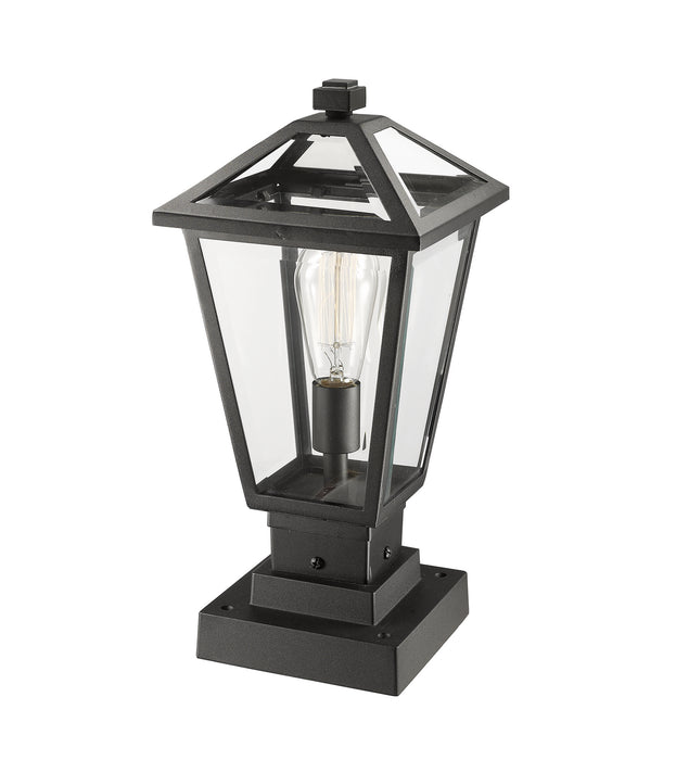 Z-Lite 579PHMS-SQPM-BK One Light Outdoor Pier Mounted Fixture, Black