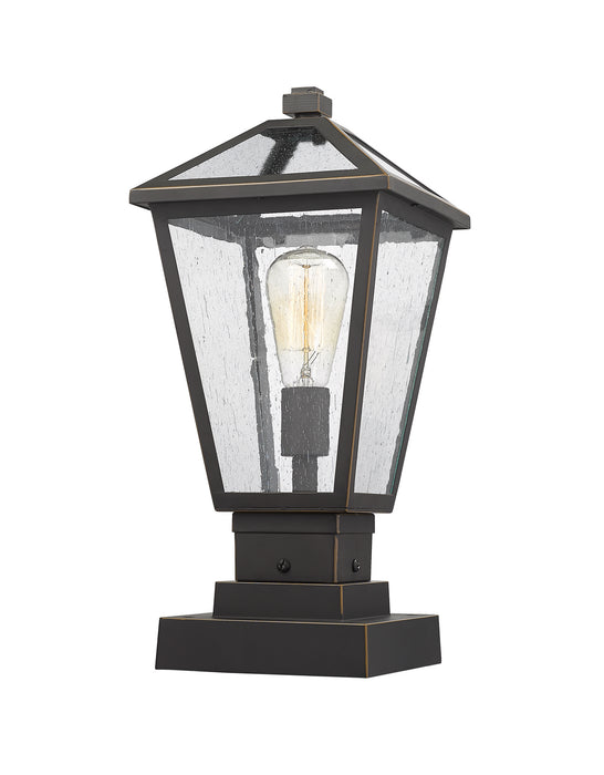 Z-Lite 579PHMS-SQPM-ORB One Light Outdoor Pier Mounted Fixture, Oil Rubbed Bronze