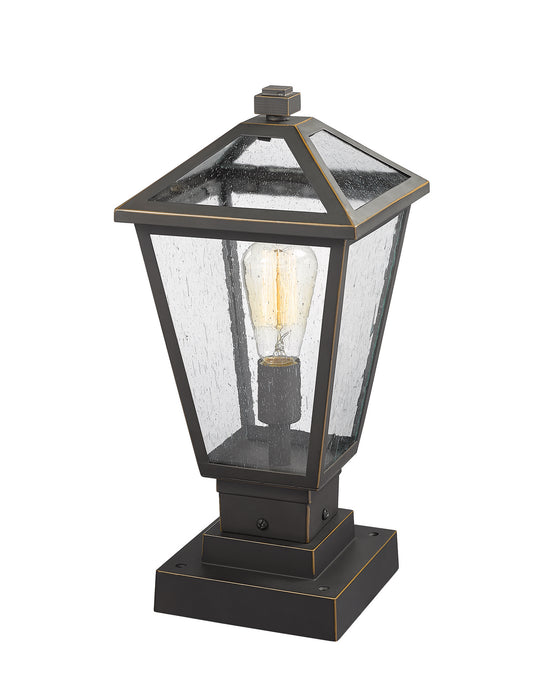 Z-Lite 579PHMS-SQPM-ORB One Light Outdoor Pier Mounted Fixture, Oil Rubbed Bronze