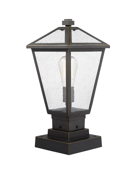 Z-Lite 579PHMS-SQPM-ORB One Light Outdoor Pier Mounted Fixture, Oil Rubbed Bronze