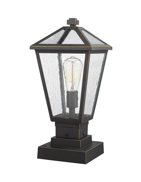 Z-Lite 579PHMS-SQPM-ORB One Light Outdoor Pier Mounted Fixture, Oil Rubbed Bronze