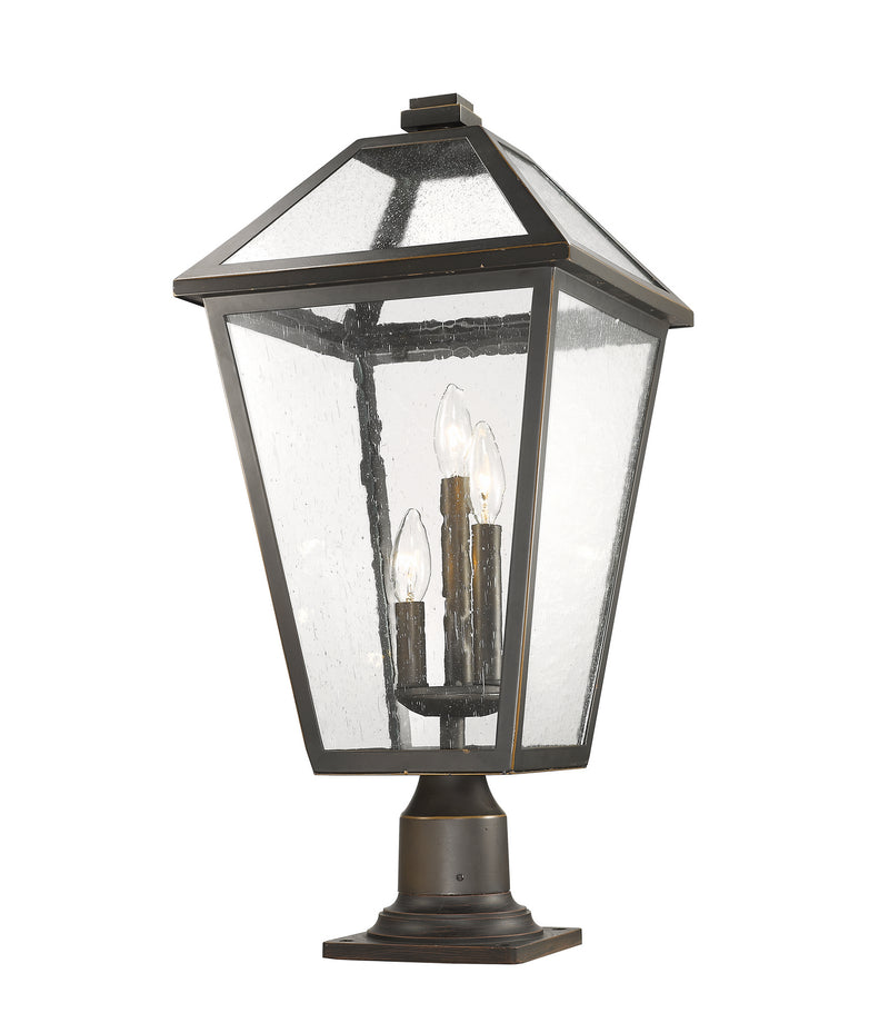 Z-Lite 579PHXLR-533PM-ORB Three Light Outdoor Pier Mounted Fixture, Oil Rubbed Bronze