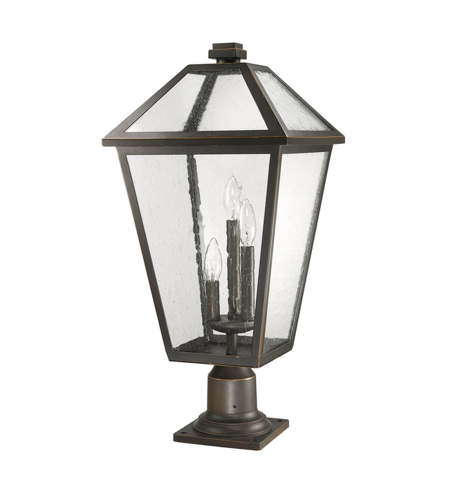 Z-Lite 579PHXLR-533PM-ORB Three Light Outdoor Pier Mounted Fixture, Oil Rubbed Bronze
