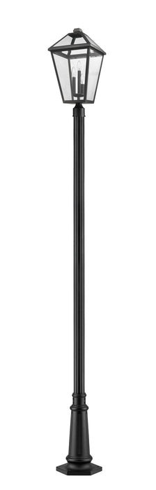 Z-Lite 579PHXLR-557P-BK Three Light Outdoor Post Mount, Black