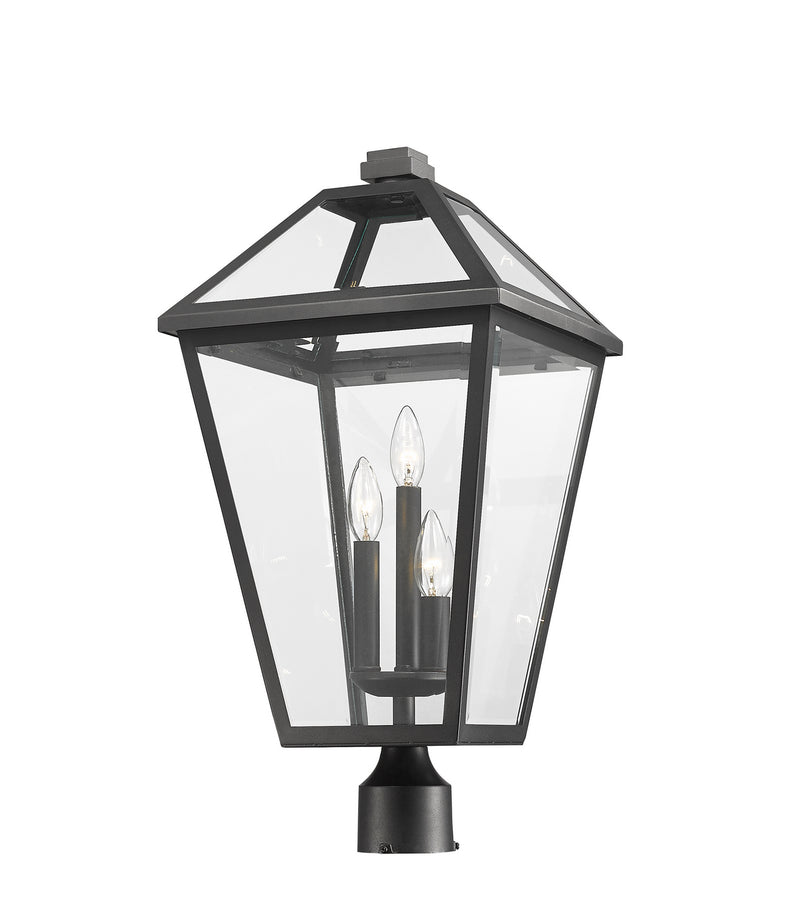 Z-Lite 579PHXLR-BK Three Light Outdoor Post Mount Fixture, Black