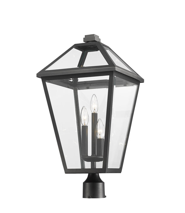 Z-Lite 579PHXLR-BK Three Light Outdoor Post Mount Fixture, Black