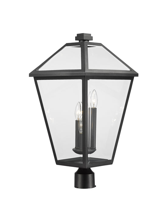 Z-Lite 579PHXLR-BK Three Light Outdoor Post Mount Fixture, Black