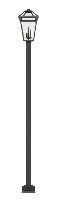 Z-Lite 579PHXLS-536P-BK Three Light Outdoor Post Mounted Fixture, Black