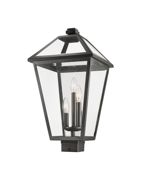 Z-Lite 579PHXLS-BK Three Light Outdoor Post Mount Fixture, Black