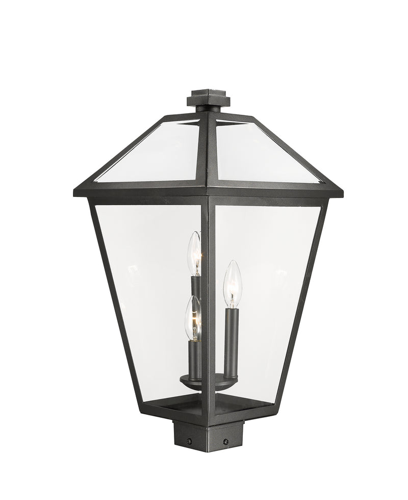 Z-Lite 579PHXLS-BK Three Light Outdoor Post Mount Fixture, Black