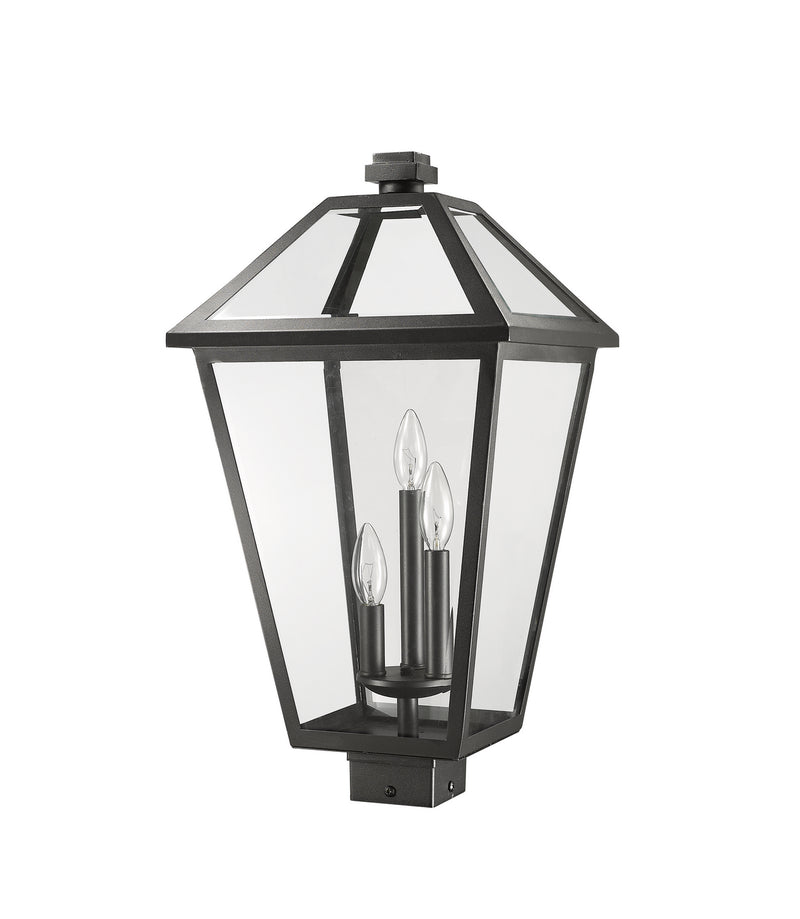 Z-Lite 579PHXLS-BK Three Light Outdoor Post Mount Fixture, Black