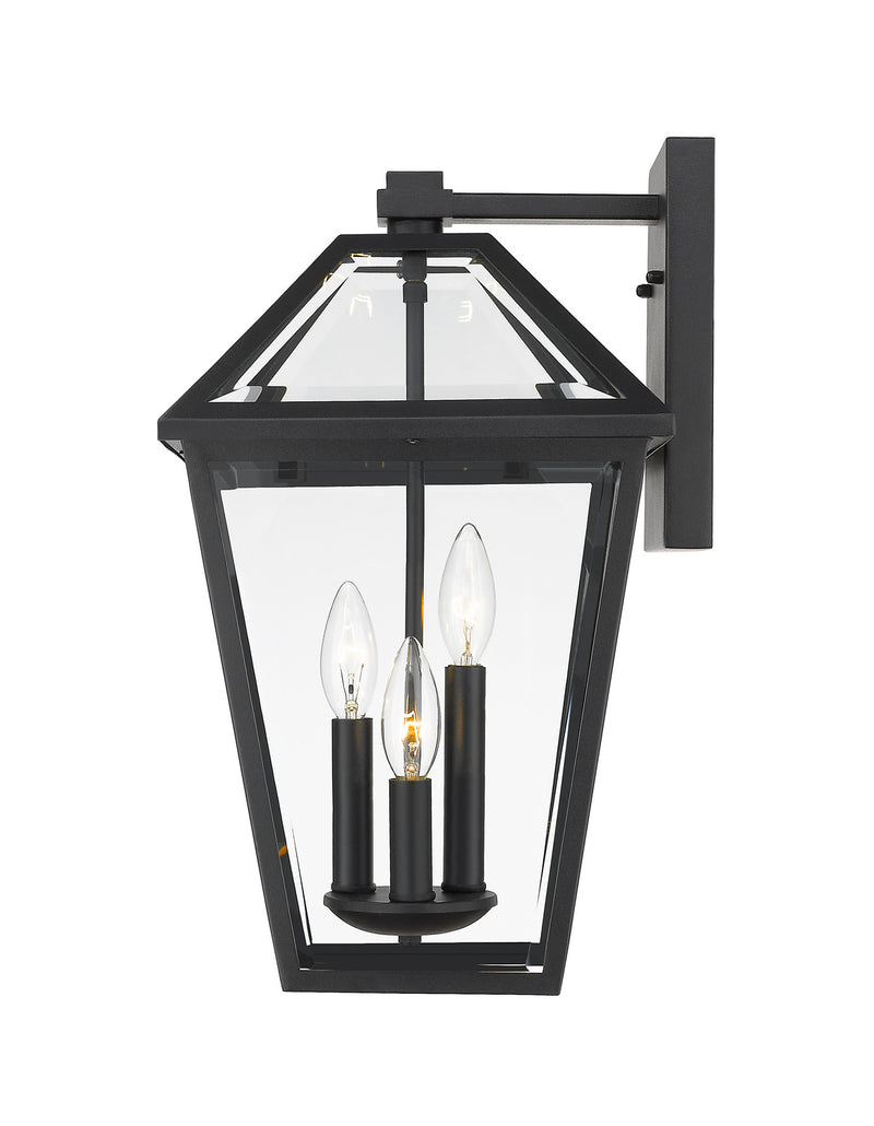 Z-Lite 579XL-BK Three Light Outdoor Wall Light, Black