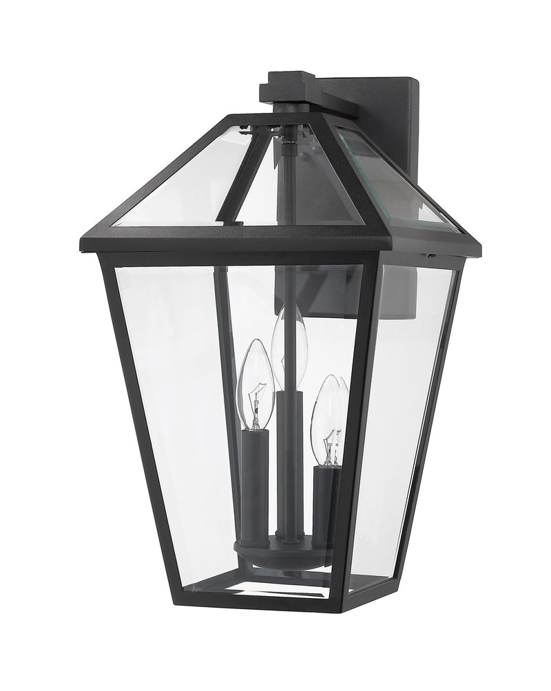 Z-Lite 579XL-BK Three Light Outdoor Wall Light, Black