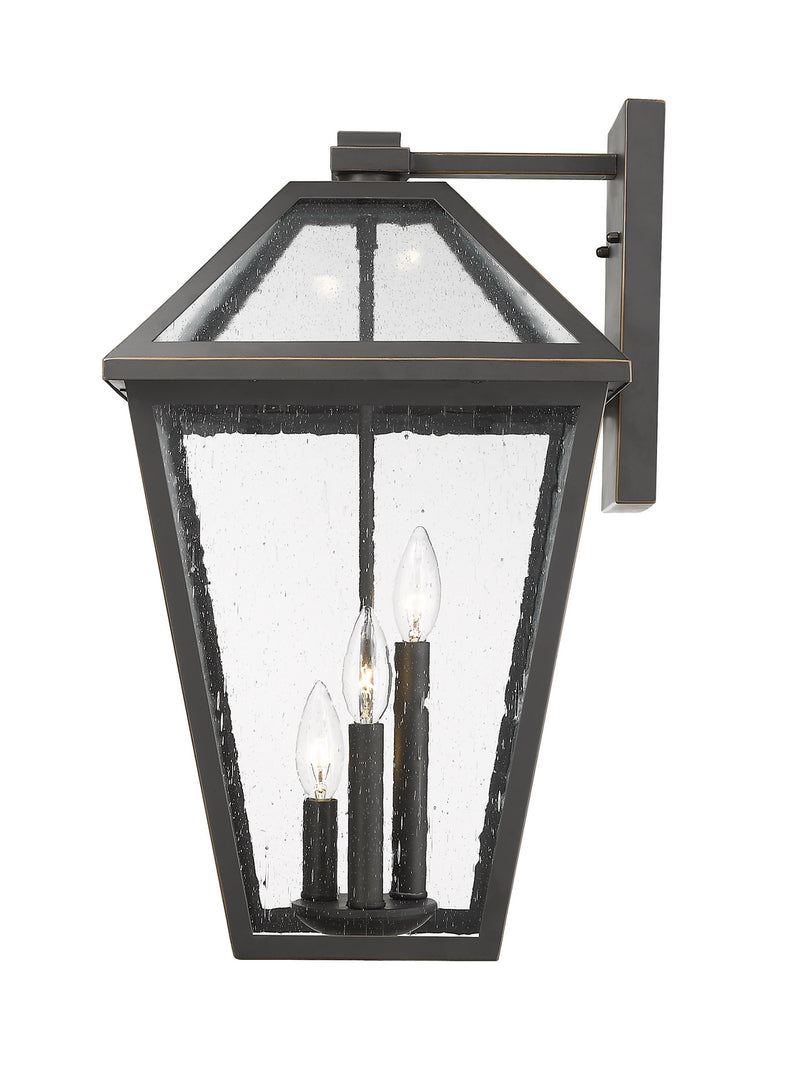 Z-Lite 579XL-ORB Three Light Outdoor Wall Light, Oil Rubbed Bronze
