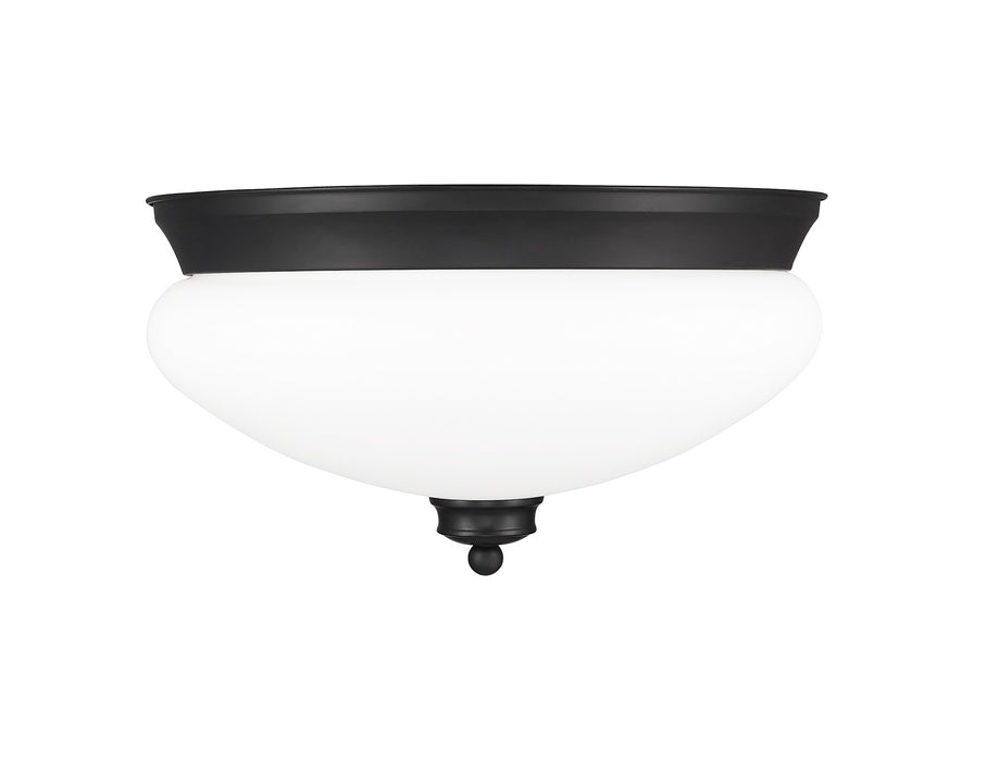 Z-Lite 721F2-MB Two Light Flush Mount, Matte Black