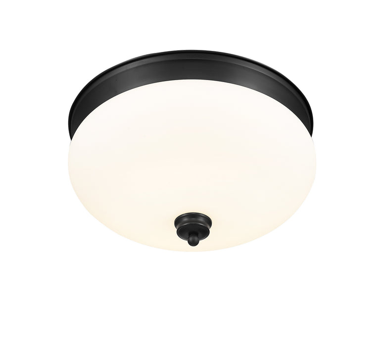 Z-Lite 721F3-MB Three Light Flush Mount, Matte Black