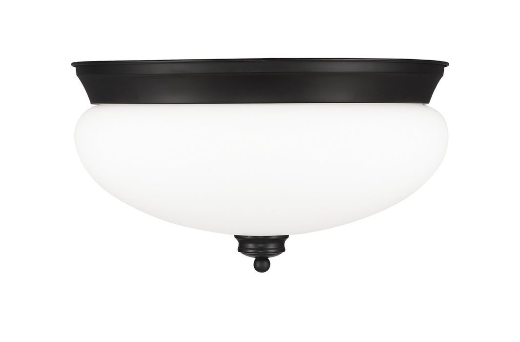 Z-Lite 721F3-MB Three Light Flush Mount, Matte Black
