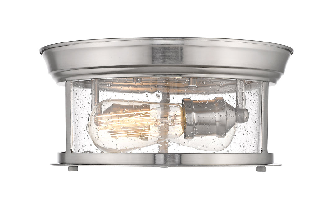 Z-Lite 727F10-BN Two Light Flush Mount, Brushed Nickel