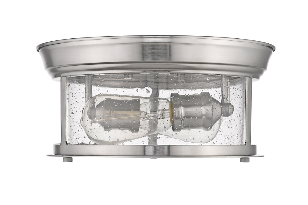 Z-Lite 727F10-BN Two Light Flush Mount, Brushed Nickel