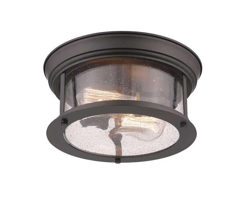 Z-Lite 727F10-BRZ Two Light Flush Mount, Bronze
