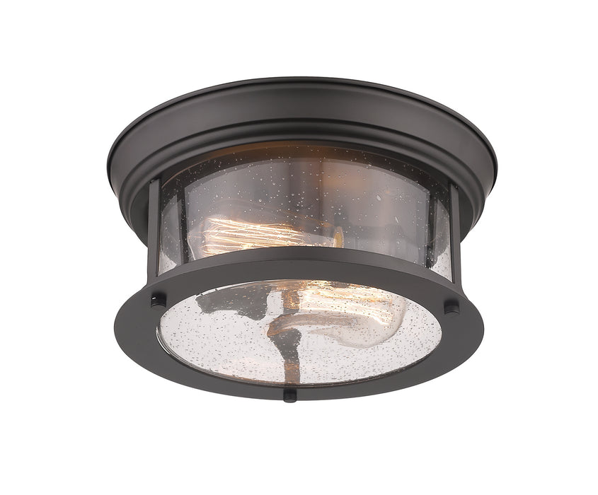 Z-Lite 727F10-BRZ Two Light Flush Mount, Bronze