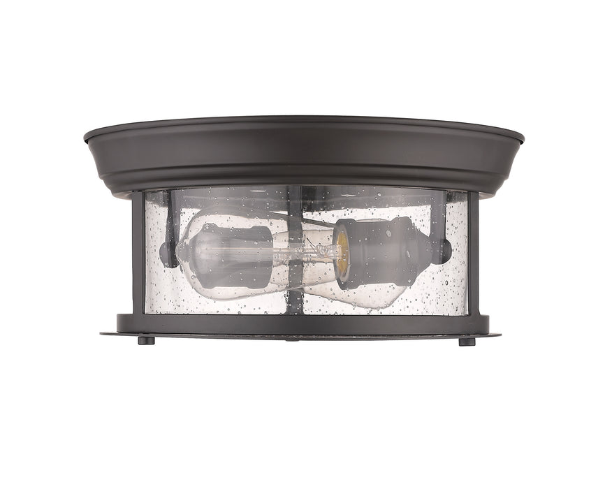 Z-Lite 727F10-BRZ Two Light Flush Mount, Bronze